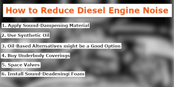 how to reduce diesel engine noise