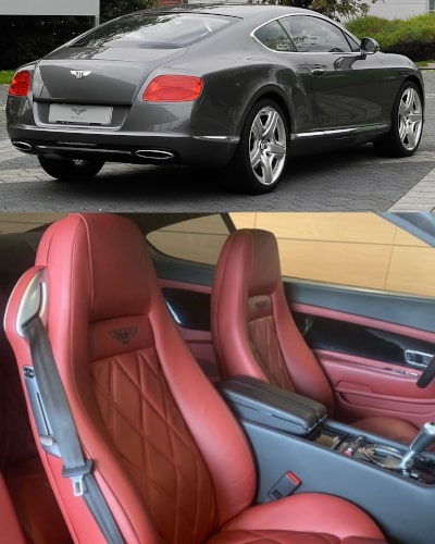 Bentley Continental GT real leather seats