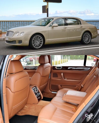  bentley flying spur real leather seats