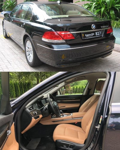 bmw 7 real leather seats